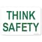 Signmission OSHA Think Decal, Safety, 5in X 3.5in Decal, 3.5" W, 5" L, Landscape, OS-TS-D-35-L-19631 OS-TS-D-35-L-19631 - alternate 1